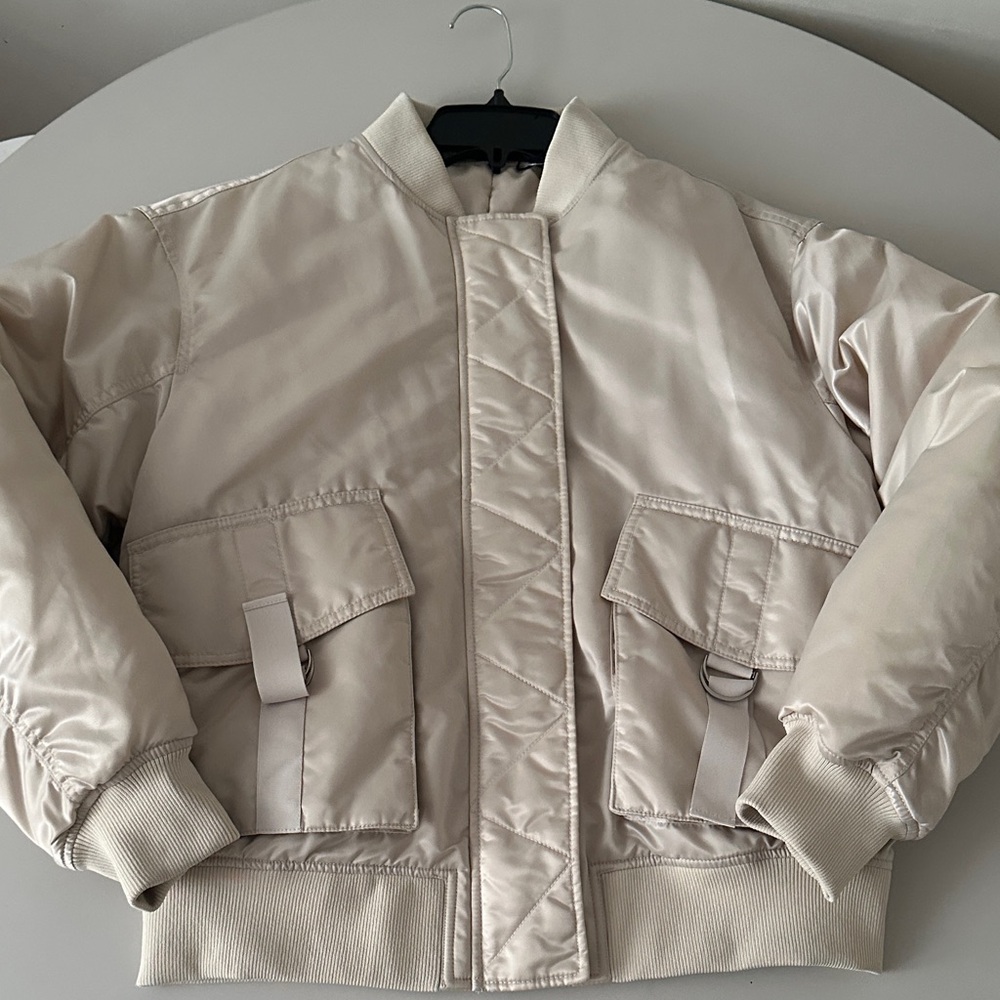 Women's Cream Bomber Jacket